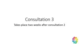 Consultation 3 Takes place two weeks after consultation 2