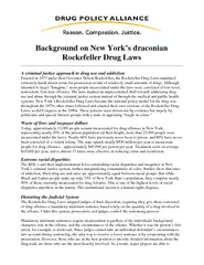 Background on New Yorks draconian Rockefeller Drug Law