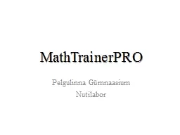 MathTrainerPRO Pelgulinna Gümnaasium