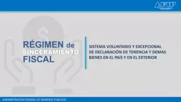 SISTEMA VOLUNTARIO Y EXCEPCIONAL