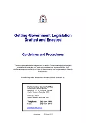 Getting Government Legislation Drafted and Enacted Gui