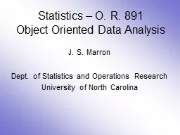 Statistics – O. R. 891