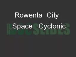 Rowenta  City  Space   Cyclonic