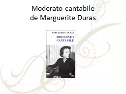 Moderato cantabile de Marguerite Duras