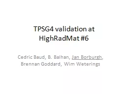 TPSG4 validation at  HighRadMat