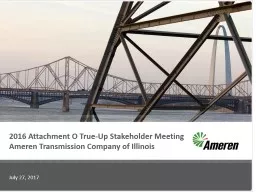 2016 Attachment O True-Up Stakeholder Meeting