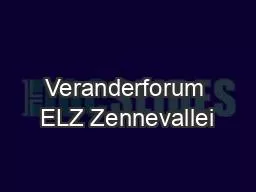 Veranderforum ELZ Zennevallei