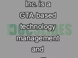 SECURITY SERVICES Esdaro Group Inc. is a GTA-based technology management and consulting company.  W