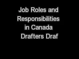 Job Roles and Responsibilities in Canada Drafters Draf