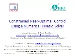 Constrained Near-Optimal Control Using a Numerical Kinetic Solver