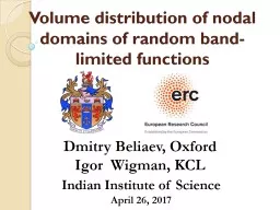Volume  distribution  of nodal domains of random band-limited