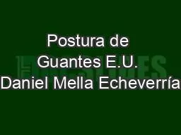 PPT-Postura de Guantes E.U. Daniel Mella Echeverría