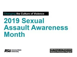 2019 Sexual Assault Awareness Month