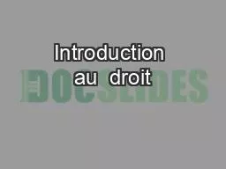 PPT-Introduction au droit