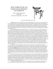 NEW YORK STATE H DAIRY GOAT PROJECT FACT SHEET  By Dr