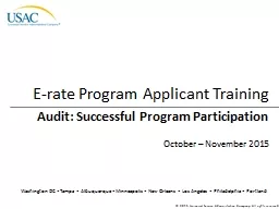 Audit: Successful Program Participation