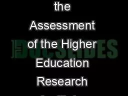 Senate Ad hoc Committee for the Assessment of the Higher Education Research Institute