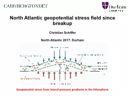 North Atlantic geopotential stress field since breakup