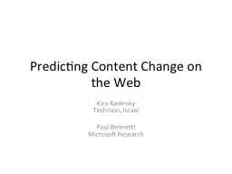 Predicting Content Change on the Web