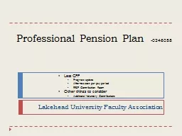 Professional Pension Plan