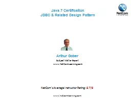 Java 7 Certification JDBC & Related Design Pattern