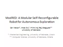 ModRED : A Modular Self-Reconfigurable Robot for