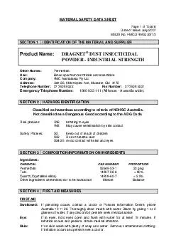 MATERIAL SAFETY DATA SHEET Page  of Total Date of Issu