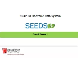 SNAP-Ed  Electronic Data System