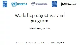 Workshop objectives and program