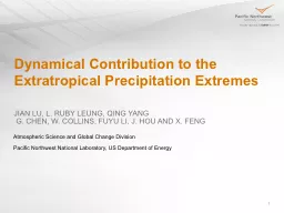 1 Dynamical Contribution to the Extratropical Precipitation Extremes