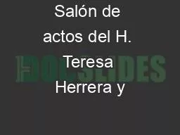 PPT-Salón de actos del H. Teresa Herrera y