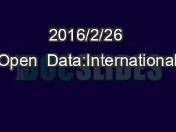2016/2/26 Open  Data:International