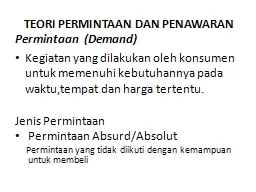 PPT-TEORI PERMINTAAN DAN PENAWARAN