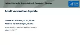 Adult Vaccination Update
