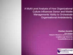 How Middle Managers Deploy Cultural Resources During The Orchestration of Ambidextrous Activities