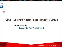 CoCo  –  Cockroft  Walton Feedback Control Circuit