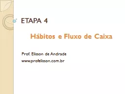 ETAPA 4 Hábitos e Fluxo de Caixa