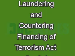   Acting on behalf of a customer fact sheet Introduction Section  of the AntiMoney Laundering