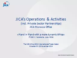 JICA’s  Operations &