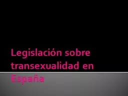 Legislación sobre transexualidad en España