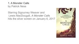 PPT-1. A Monster Calls by Patrick Ness