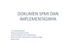 PENYUSUNAN DOKUMEN SPMI Tim