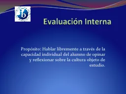 Evaluación   Externa   Propósito