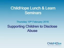 ChildHope  Lunch & Learn