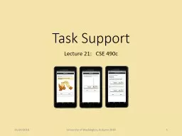 Task Support Lecture  21: