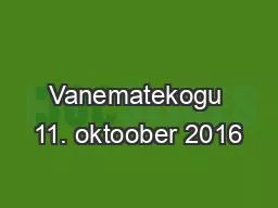 PPT-Vanematekogu 11. oktoober 2016