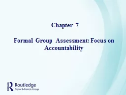 Chapter  7  Formal  Group Assessment: Focus on Accountability