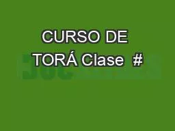 CURSO DE TORÁ Clase  #