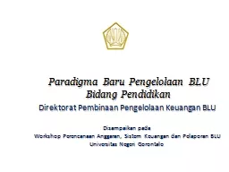 Paradigma   Baru   Pengelolaan