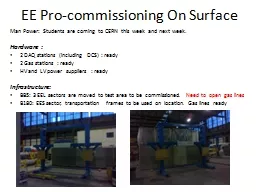 EE Pro-commissioning On Surface